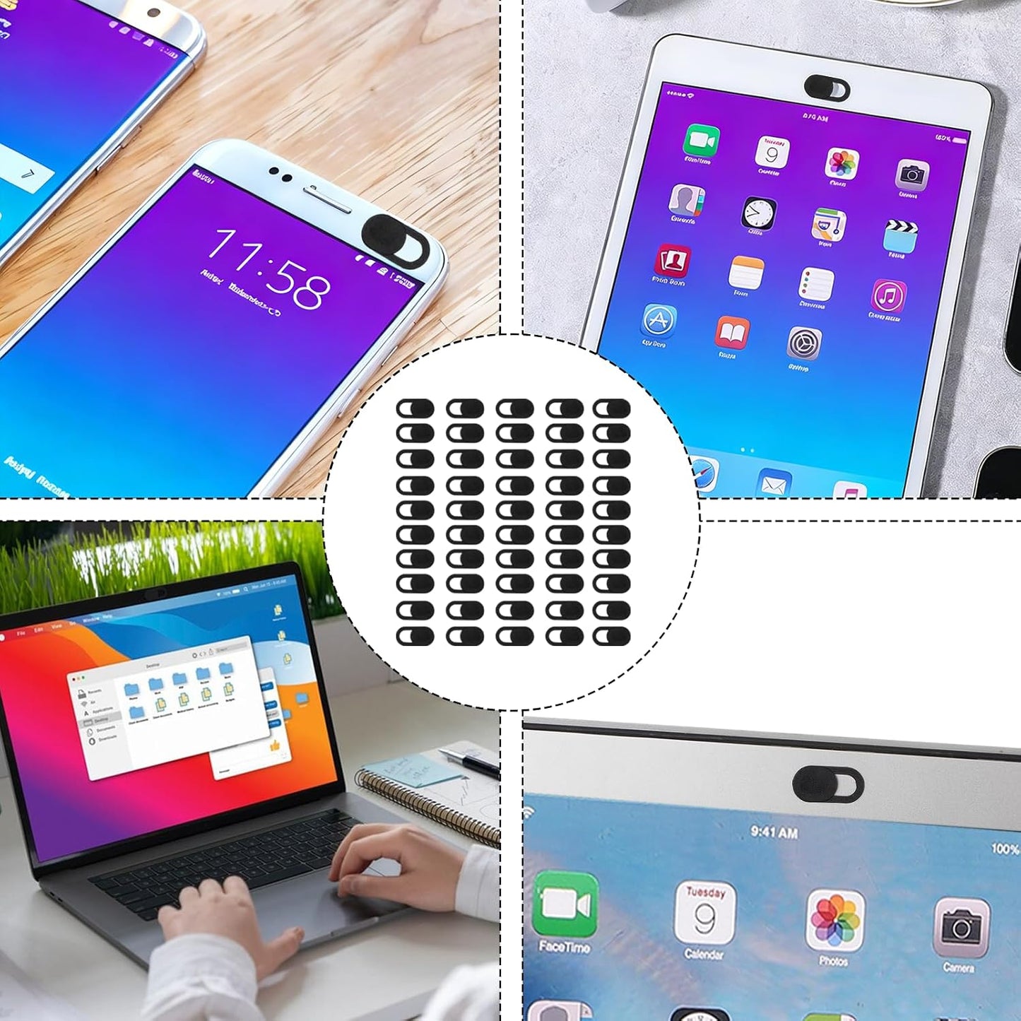 Webcam Cover Slide (50-Pack) — Ultra-Thin Privacy Shield