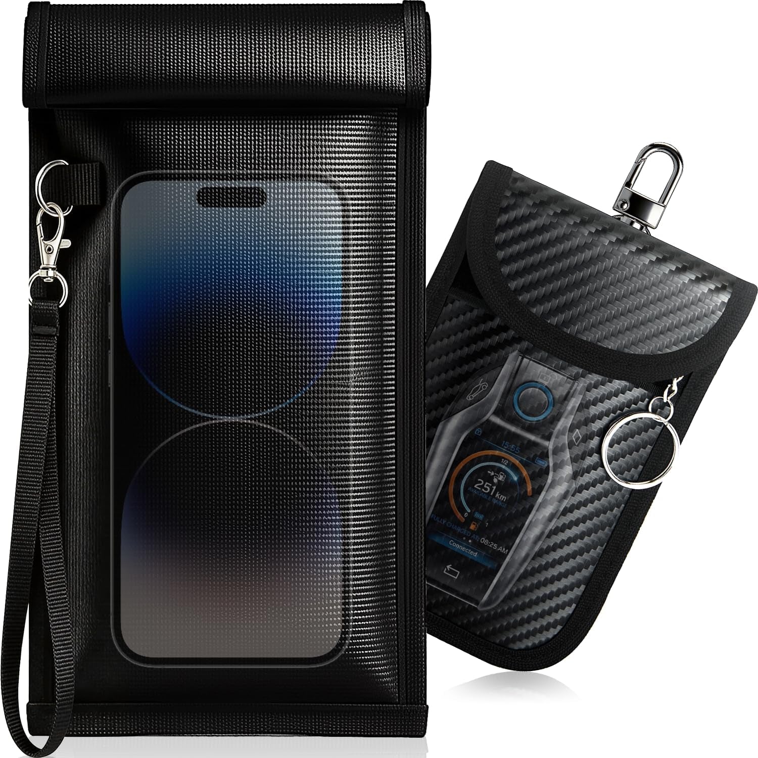 Faraday Bag Set — Phone & Car Key Signal Blocking Pouches