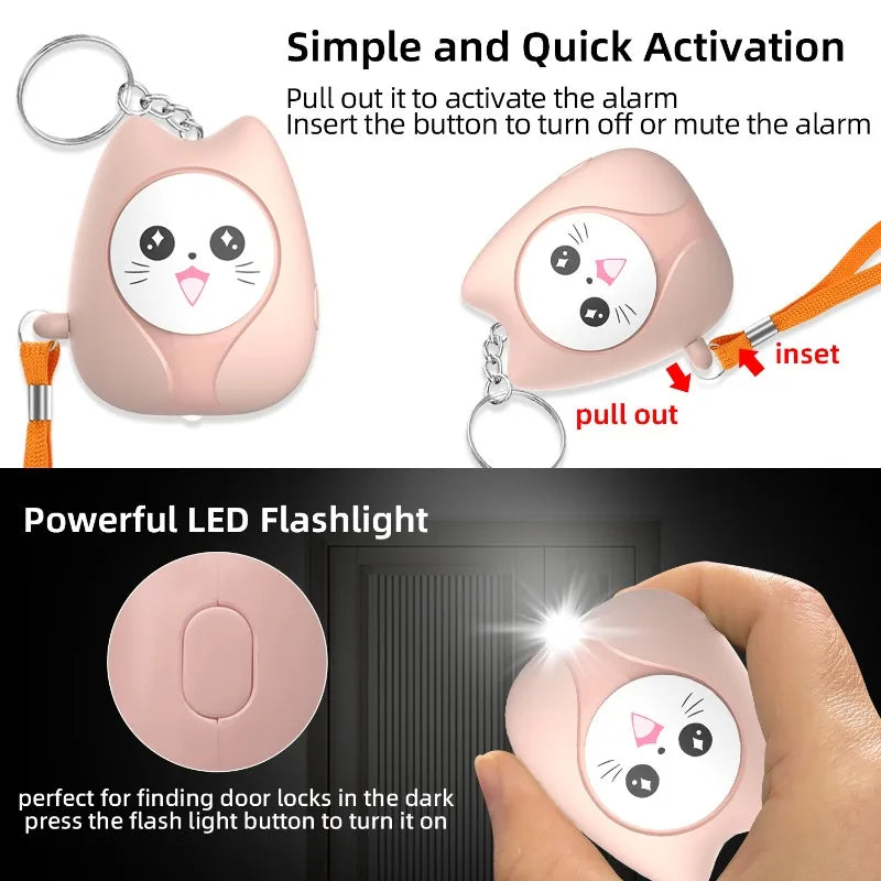 Personal Safety Alarm 130Db — Keychain Siren for Solo Travel