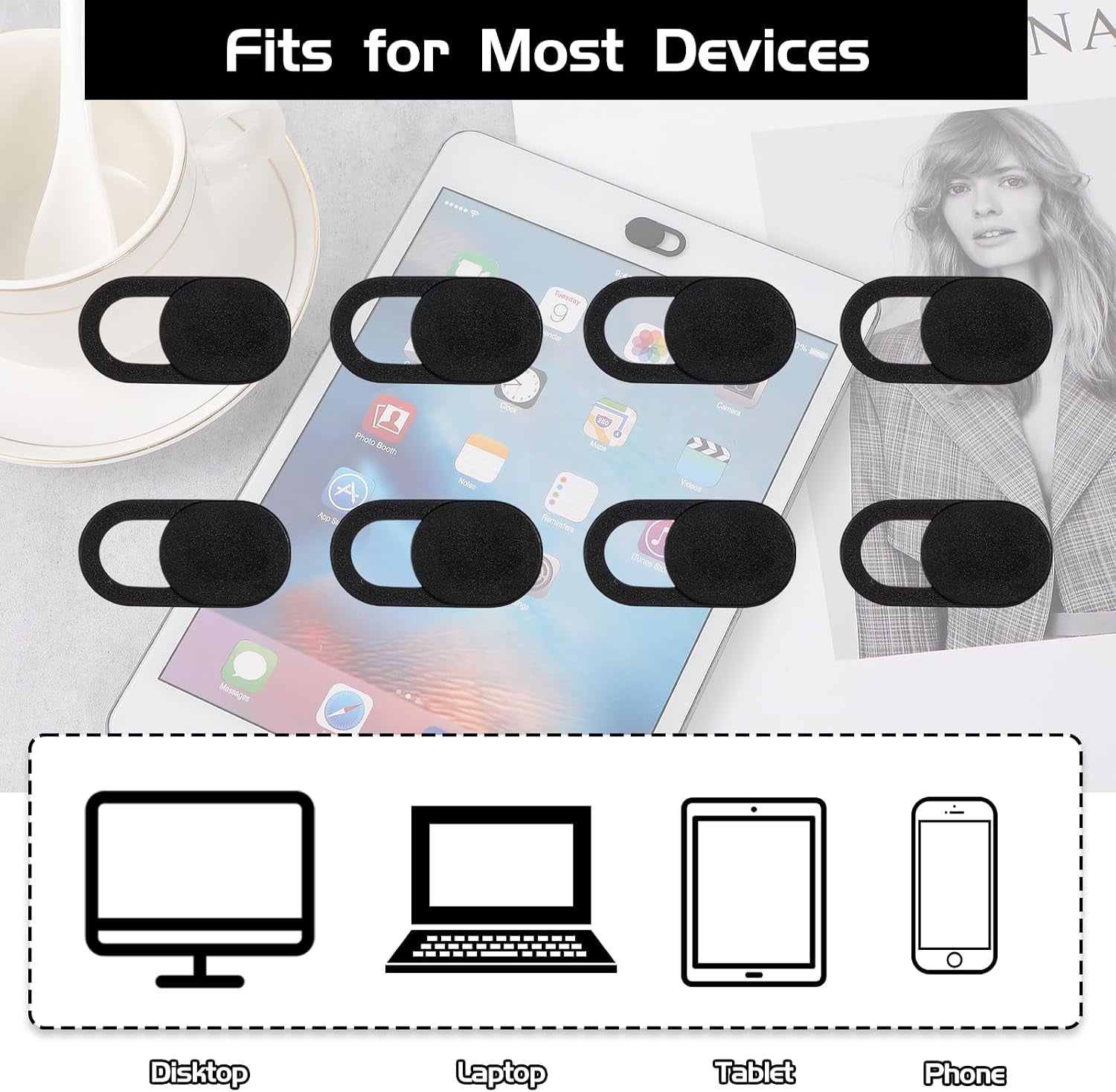 Webcam Cover Slide (50-Pack) — Ultra-Thin Privacy Shield
