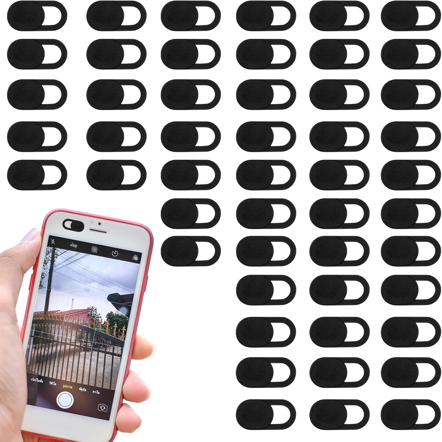 Webcam Cover Slide (50-Pack) — Ultra-Thin Privacy Shield