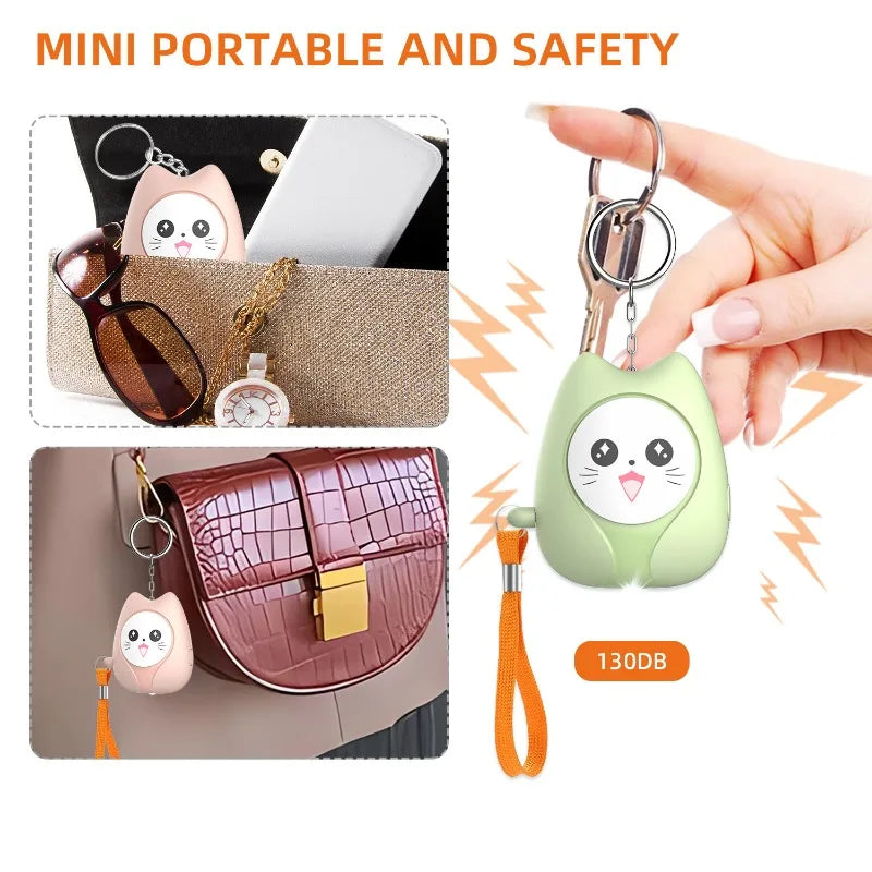 Personal Safety Alarm 130Db — Keychain Siren for Solo Travel