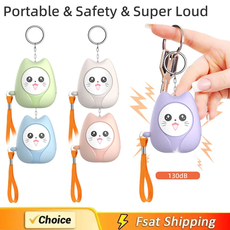 Personal Safety Alarm 130Db — Keychain Siren for Solo Travel