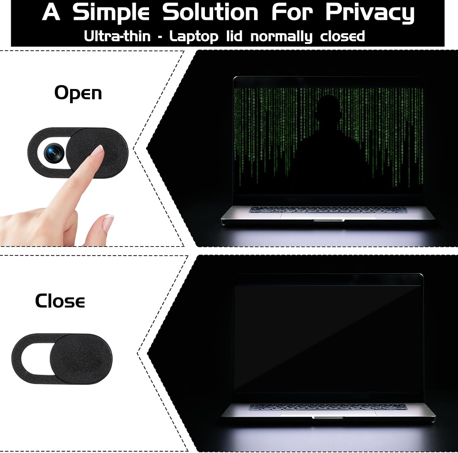 Webcam Cover Slide (50-Pack) — Ultra-Thin Privacy Shield